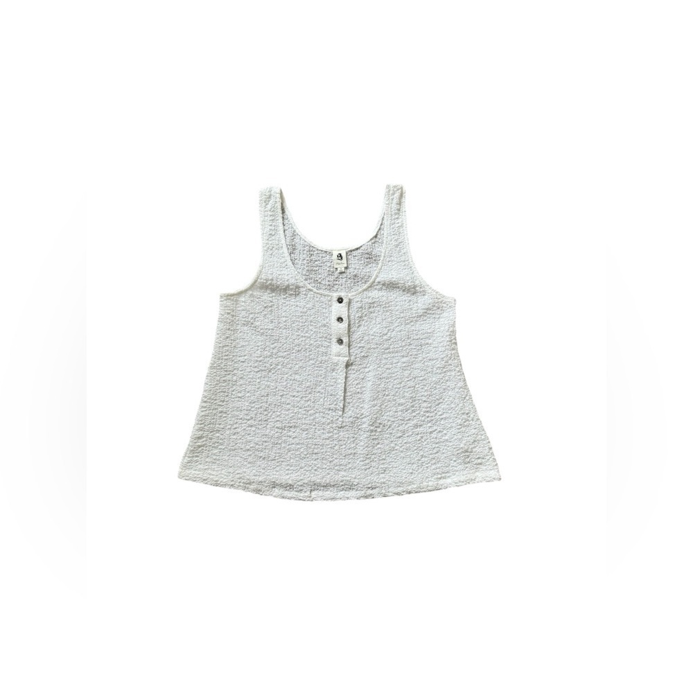 White Textured Sleeveless Top - Picture 3 of 5